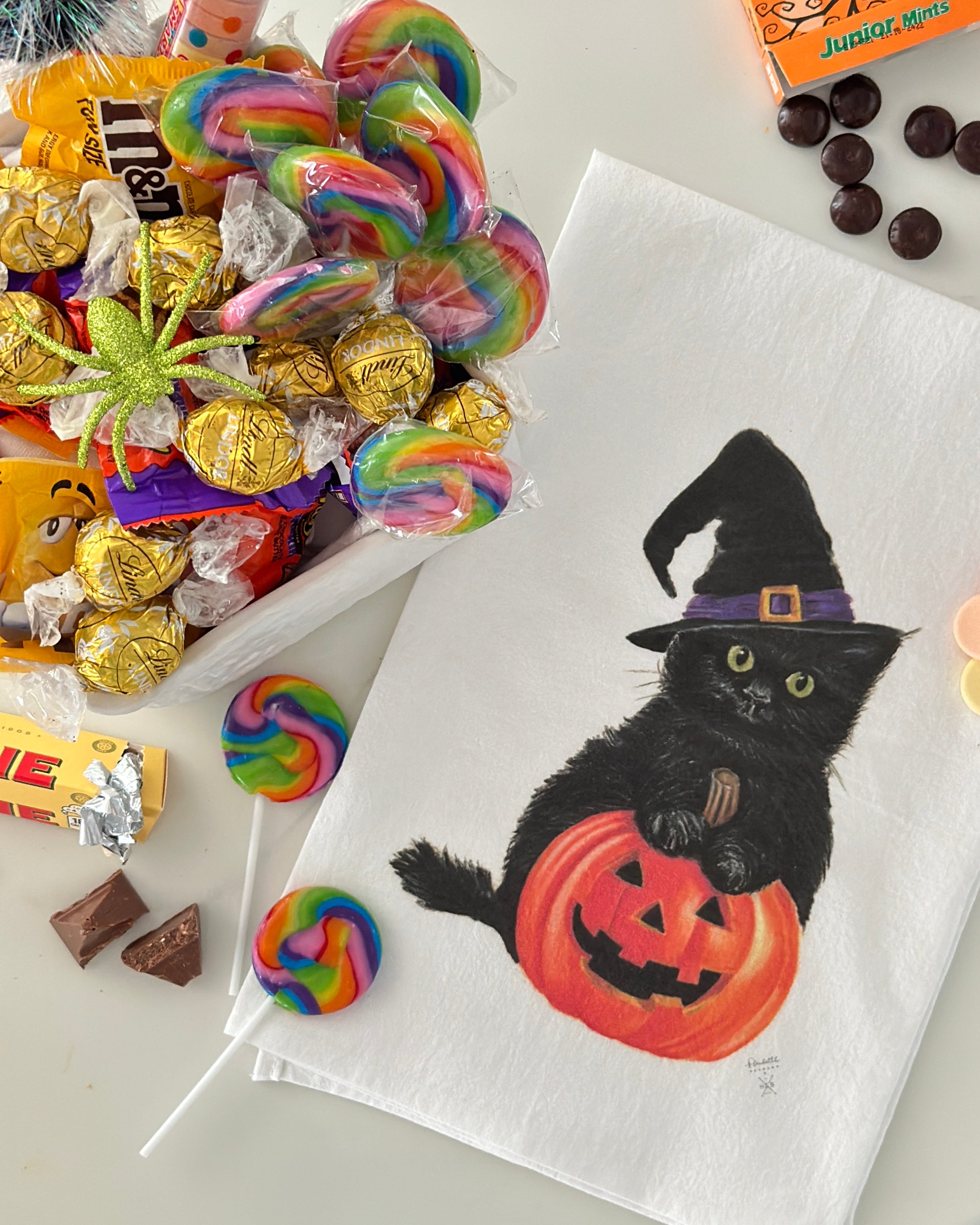 Paulette Pearson Studio x Hunt & Bloom Halloween Tea Towels