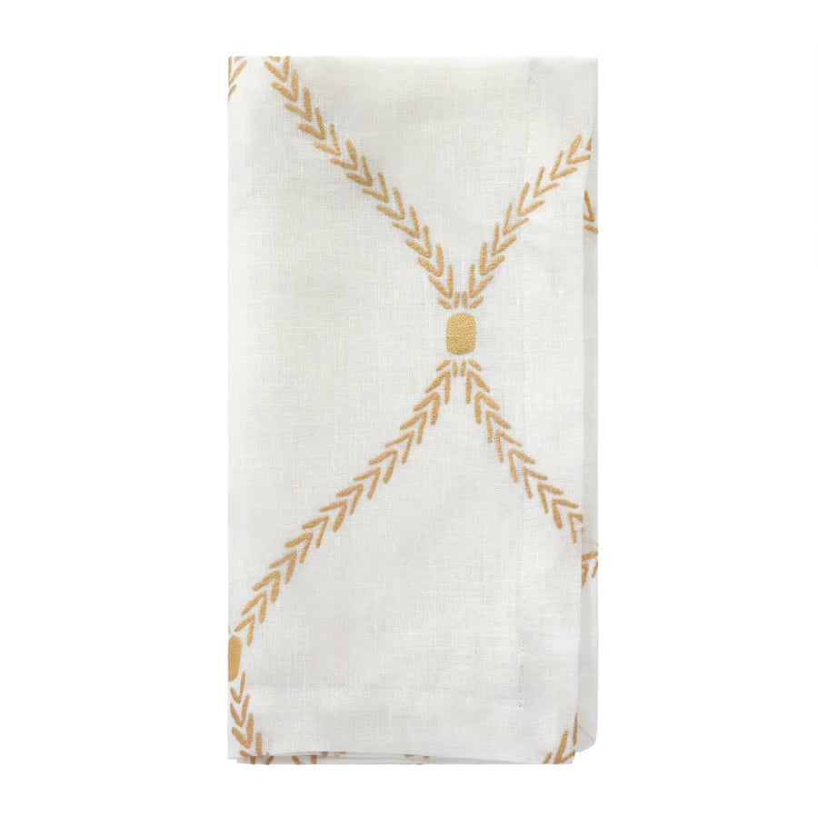 Regent Metallic Napkins, Set of 4, Gold