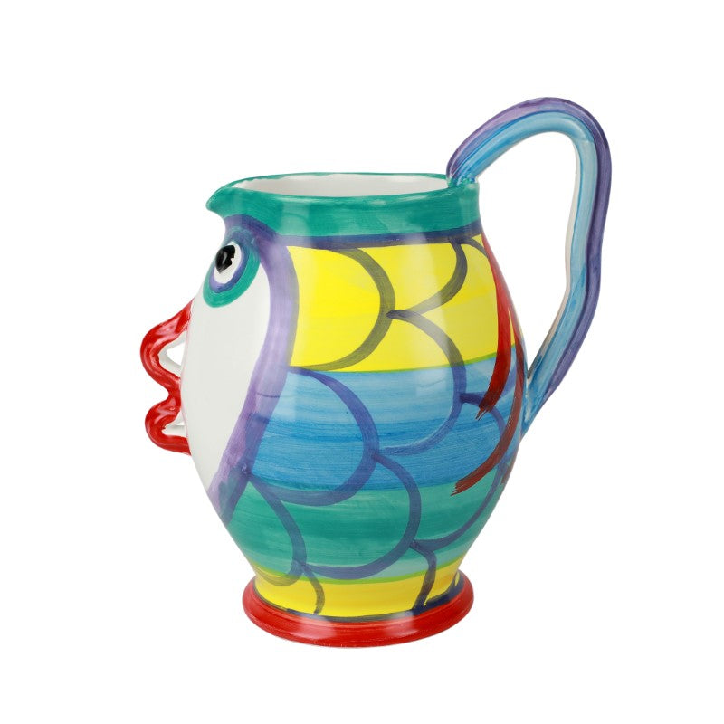 Vietri Pesci Colorati Figural Large Pitcher