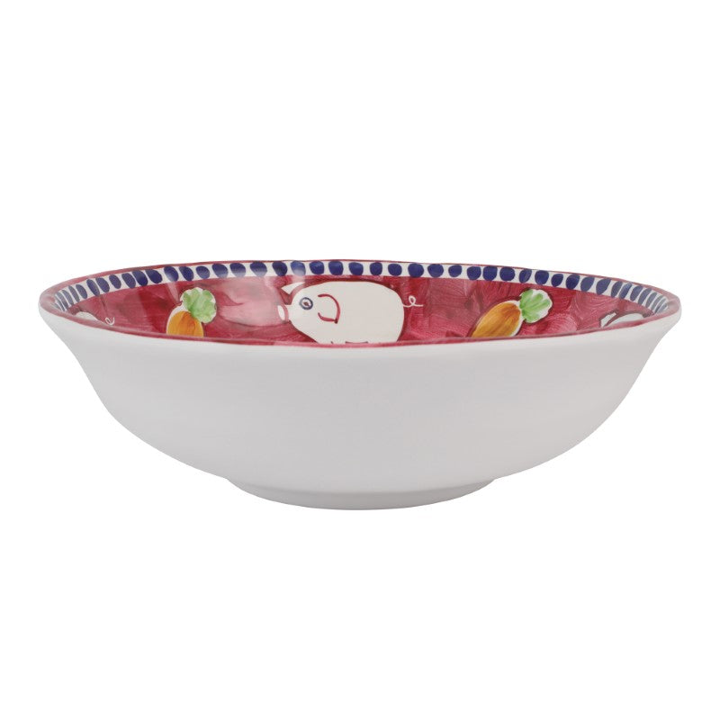 Vietri Melamine Campagna Porco Large Serving Bowl