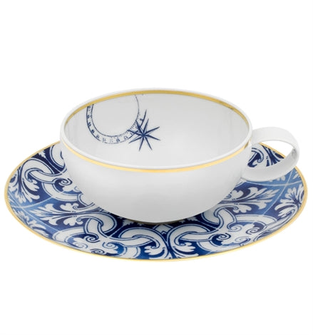 Transatlantica Tea Cup and Saucer, Set of 4