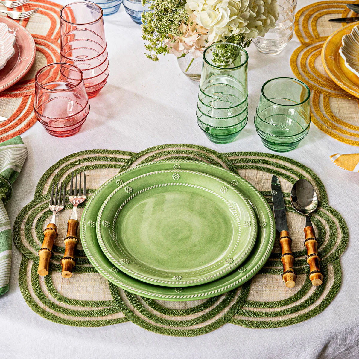 Juliska Berry & Thread Melamine Dinner Plate, Seagrass