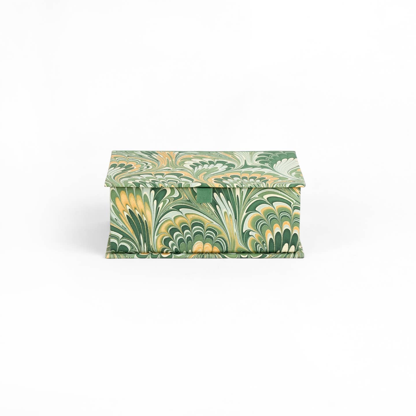 Benoit Boxes, Green & Gold Mix & Splatter, Set of 2