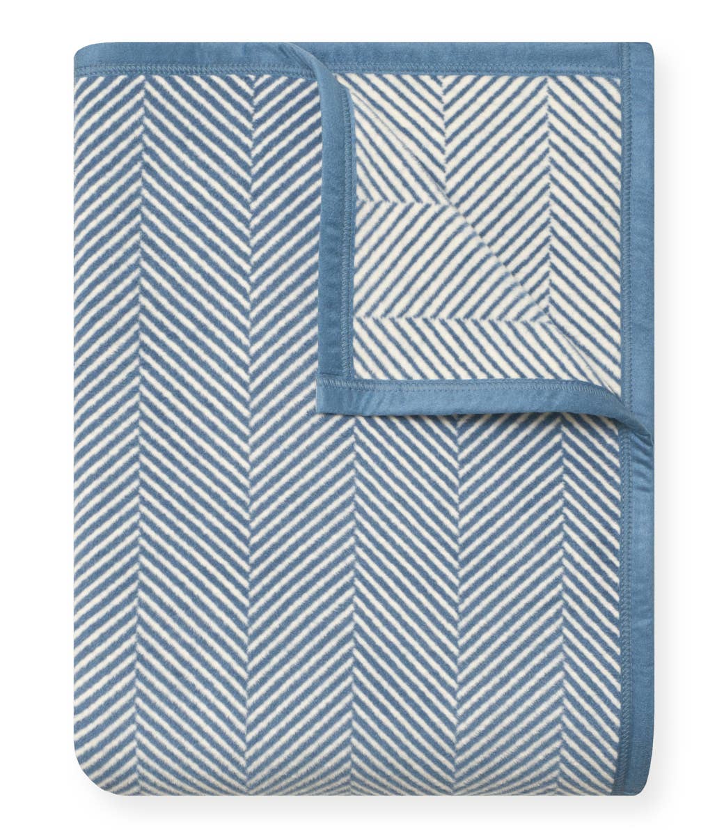 Harborview Herringbone Cornflower Blanket, Original