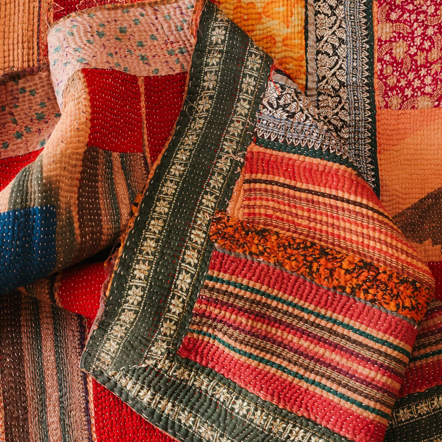 Collette Vintage Kantha Quilt