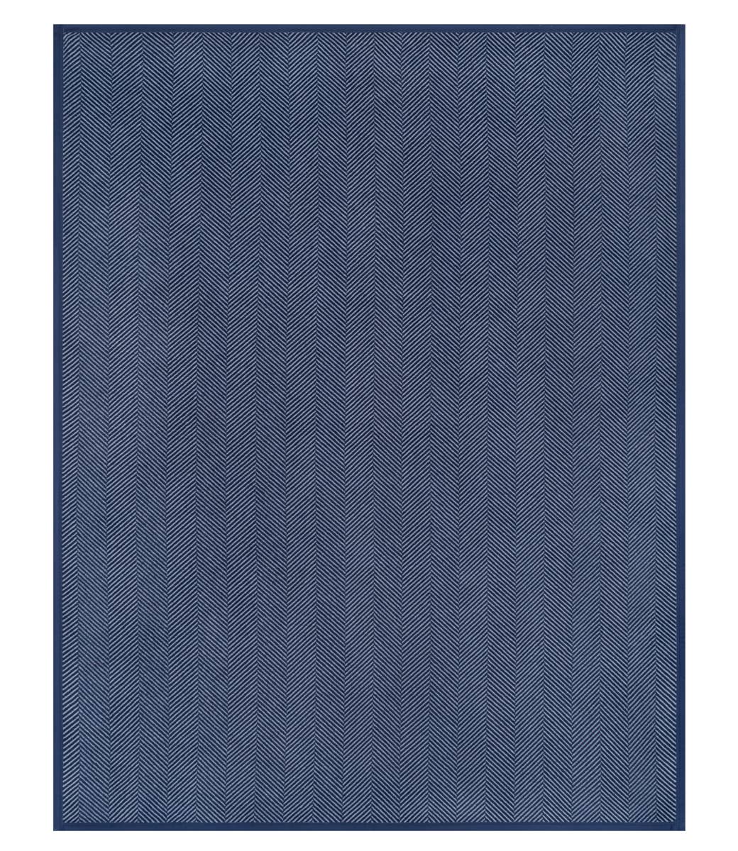 Harborview Herringbone Navy Blanket, Midi