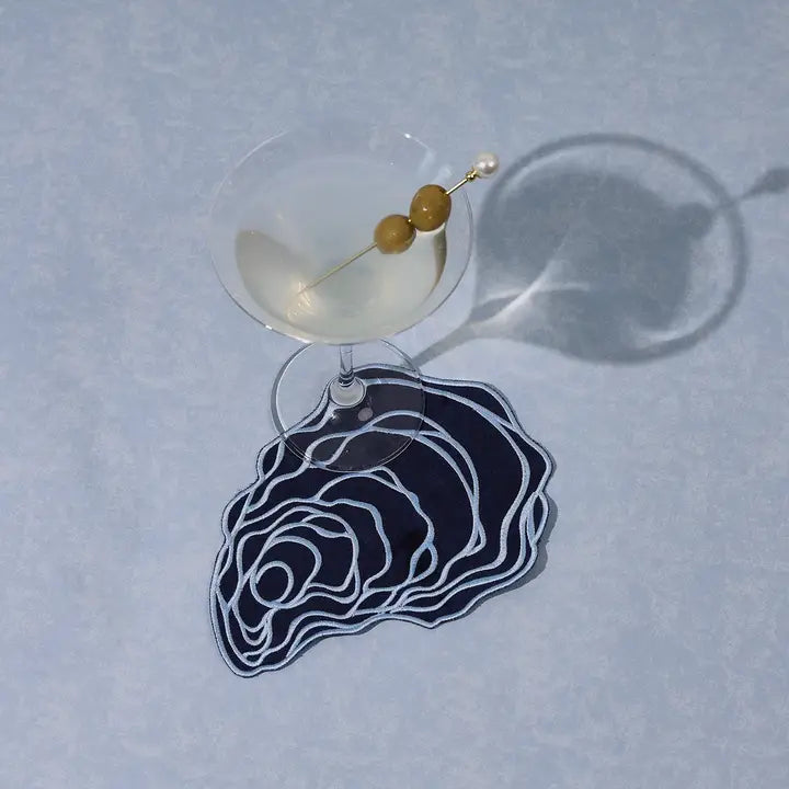 Oyster Linen Cocktail Napkins, Set of 4