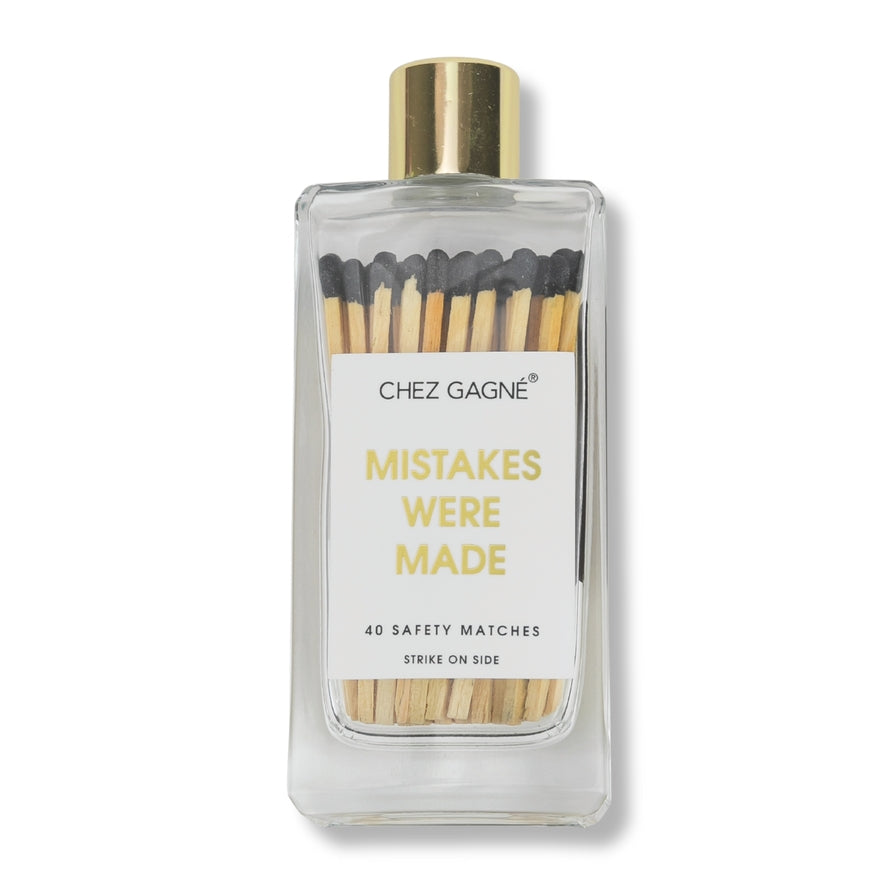 Glass Bottle Safety Matches, Mistakes Were Made