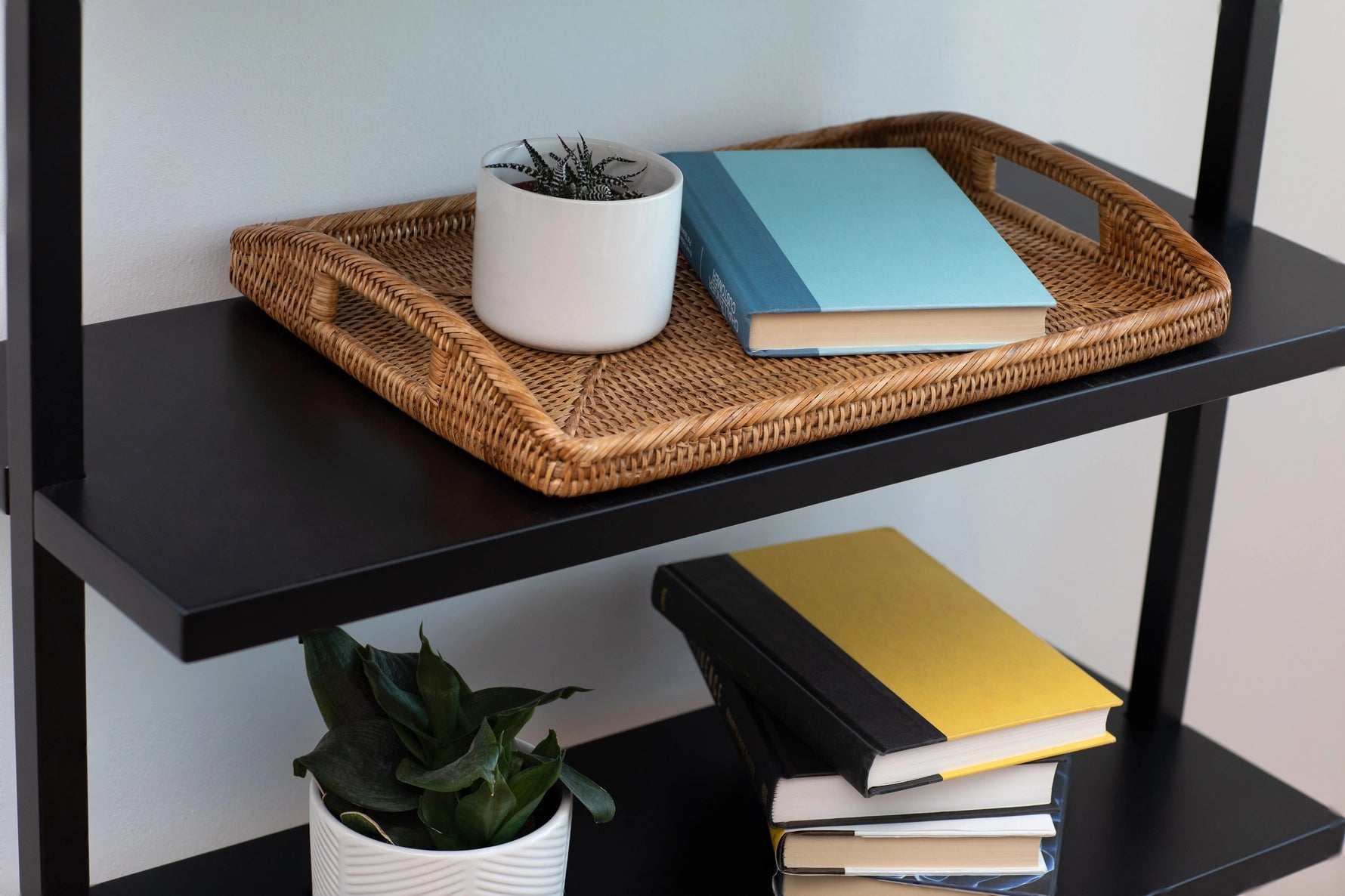 Alaina Rattan Tray, Brown Small