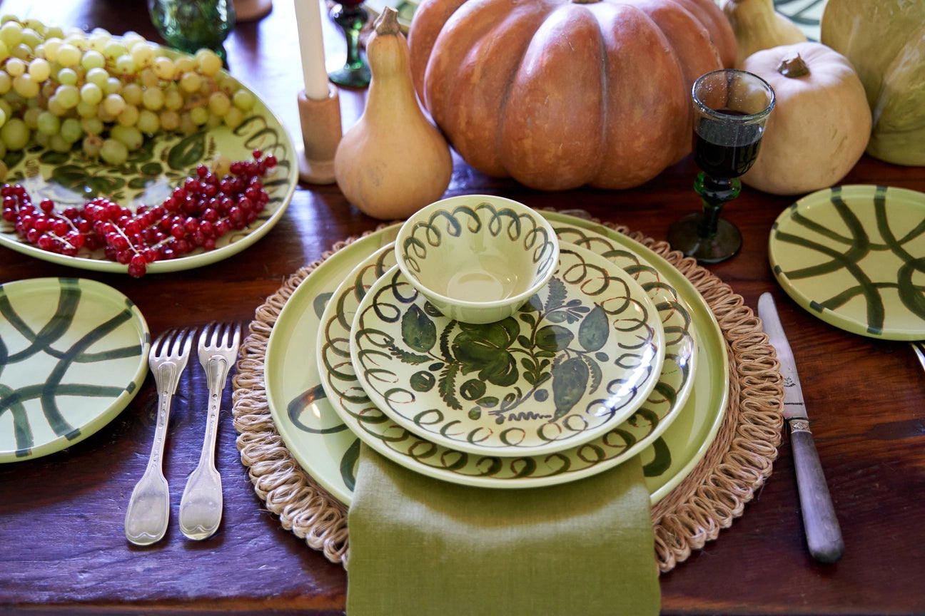 Amalfi Dessert Plate, Lime