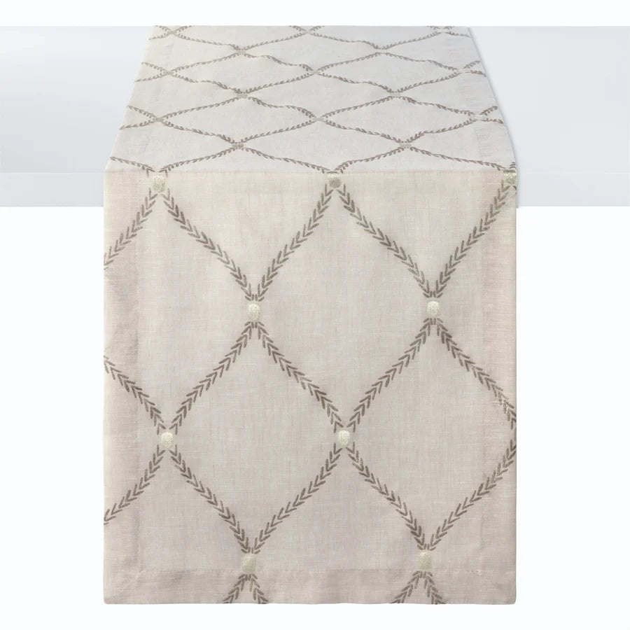Regent Metallic 90" Runner, Tan