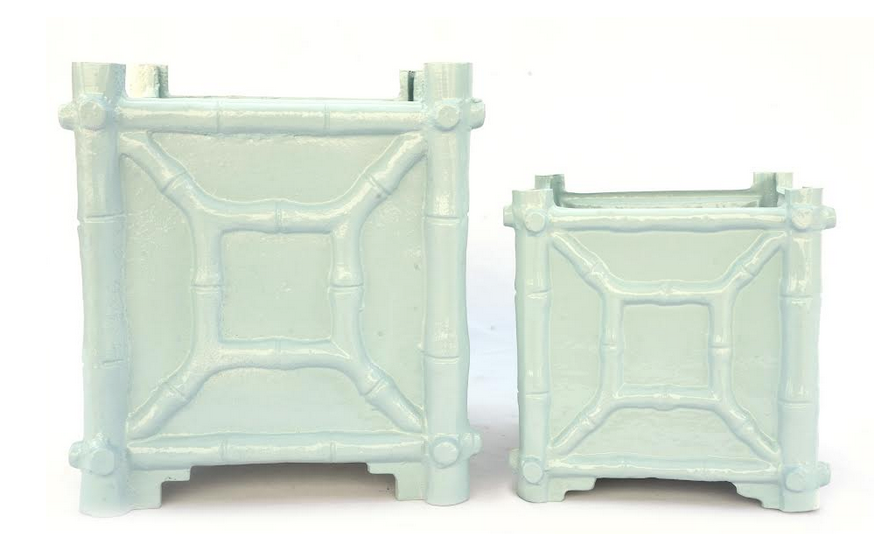 Trazy Mint Green Bamboo Planter, Multi Sizes