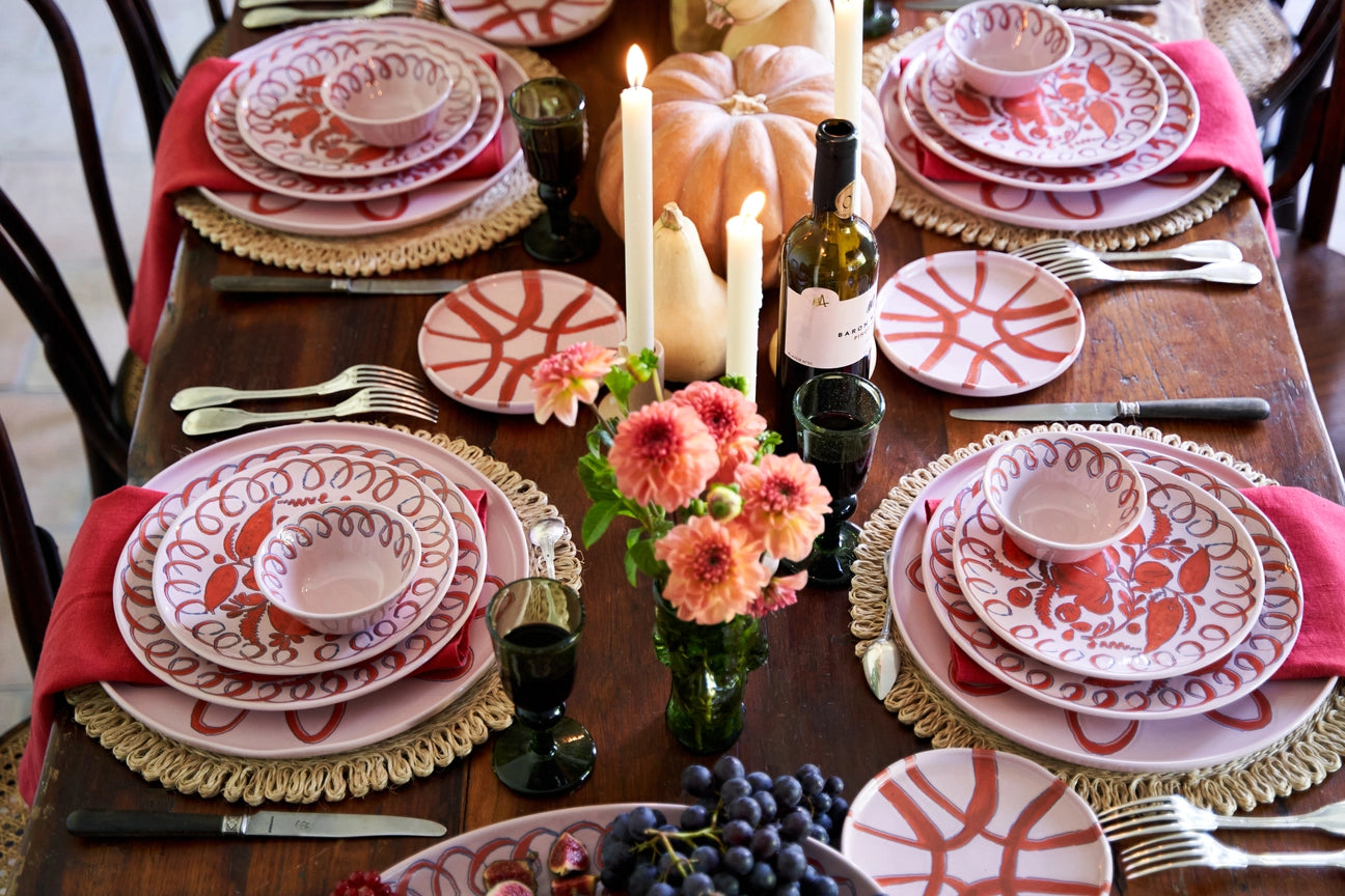 Amalfi Dessert Plate, Pink