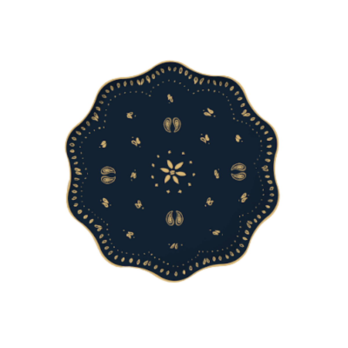 Rodeo Dessert Plate Set, Navy