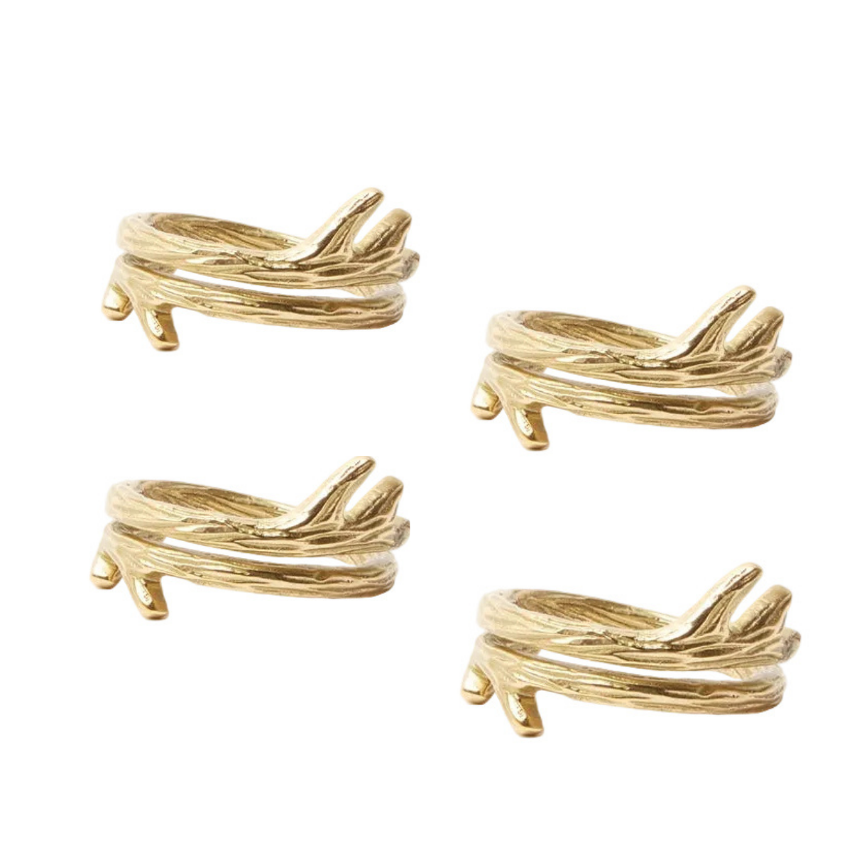 Tara Gold Napkin Ring, Set of 4