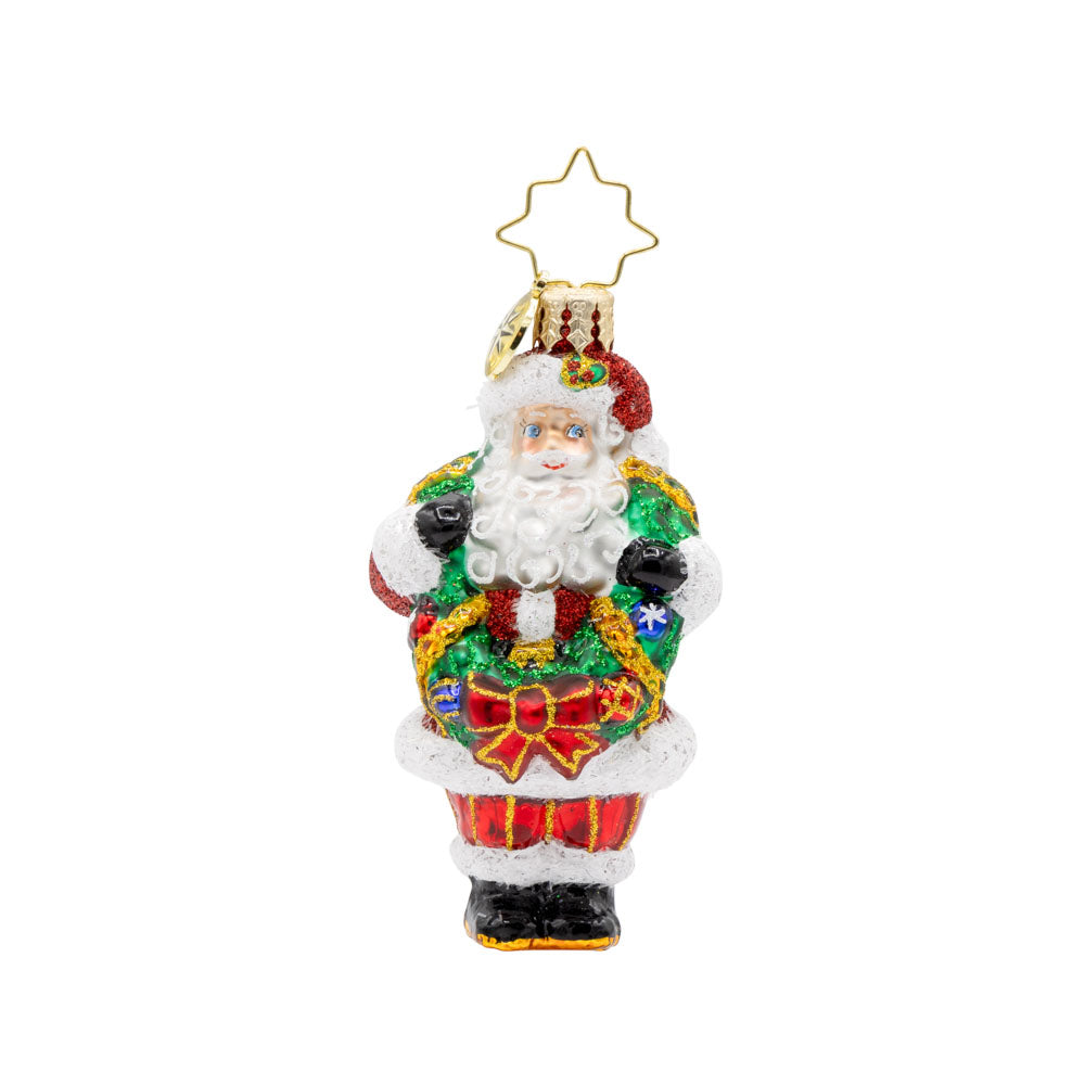 Christopher Radko Wreath Wrangler Claus Gem