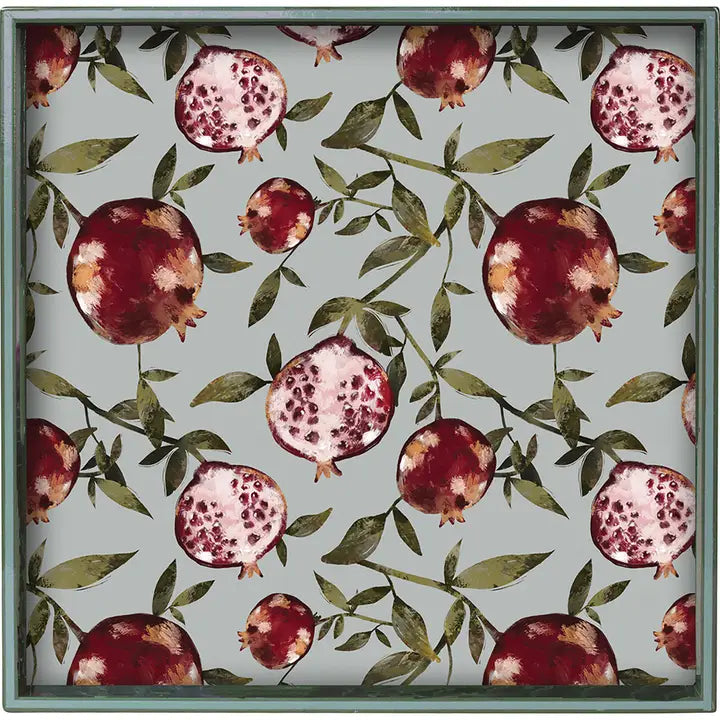 Lily Pomegranate Serving Tray