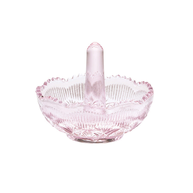 Sweet Glass Ring Dish, Pink Passion