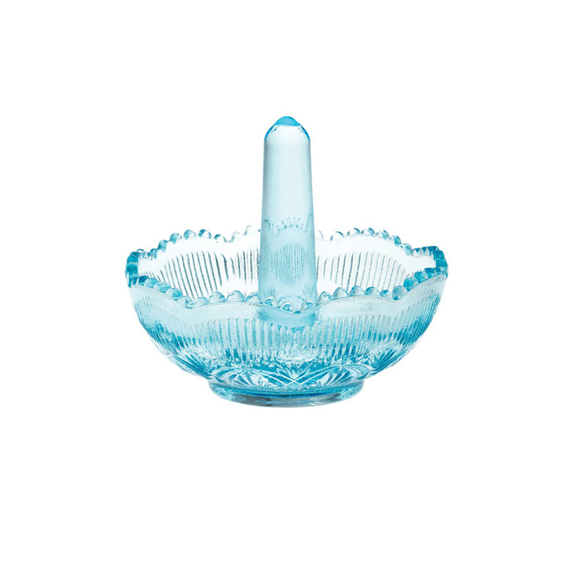 Sweet Glass Ring Dish, Spring Blue