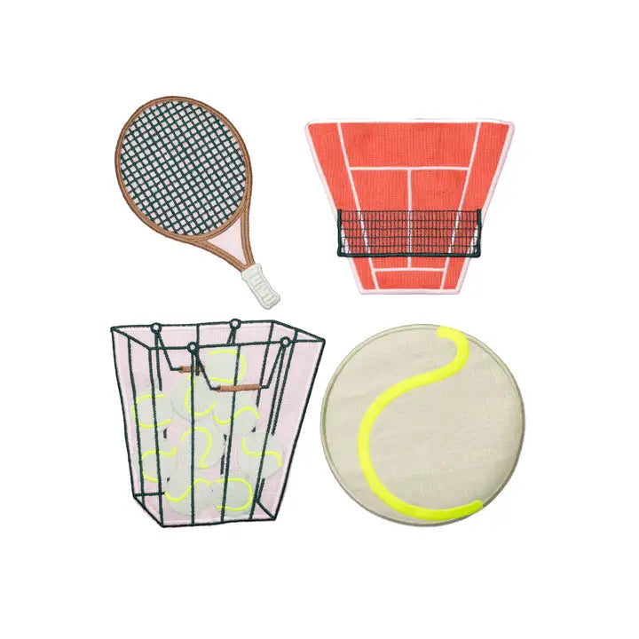 Tennis Cocktail Napkins, Set of 4