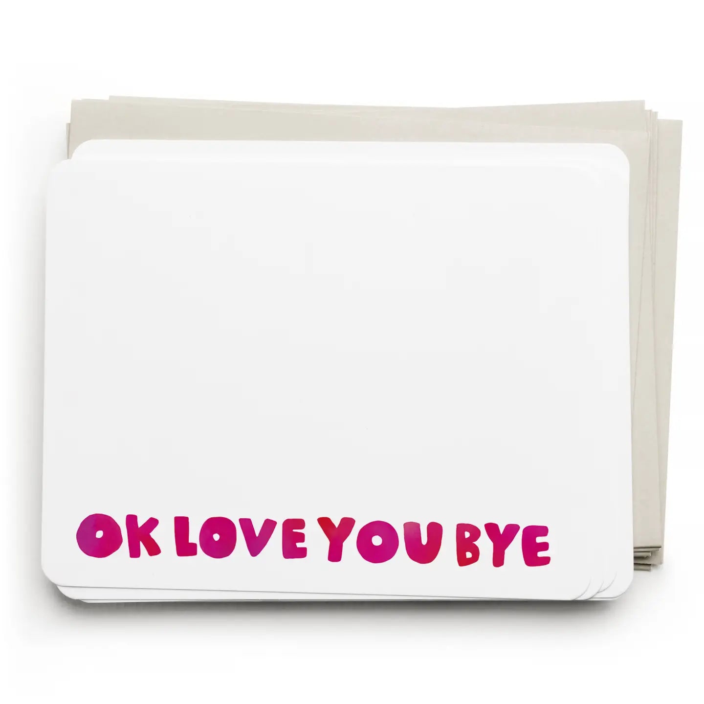 Okloveyoubye Flat Notecard Set