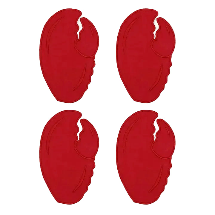 Lobster Claw Linen Cocktail Napkins, Set of 4