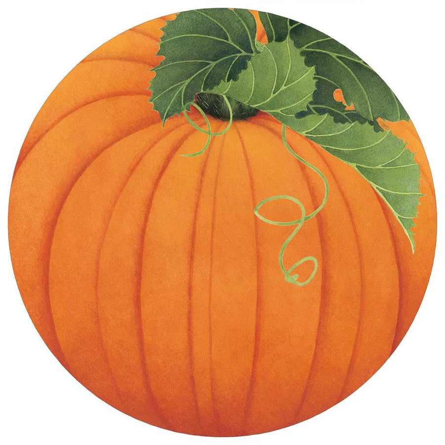 Caspari Pumpkin Round Paper Placemats