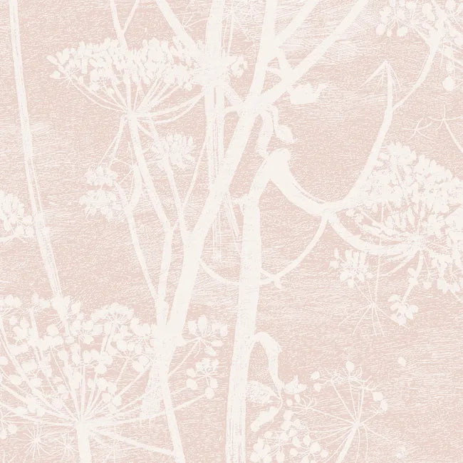 Cole & Son Cow Parsley Wallpaper, Plaster Pink