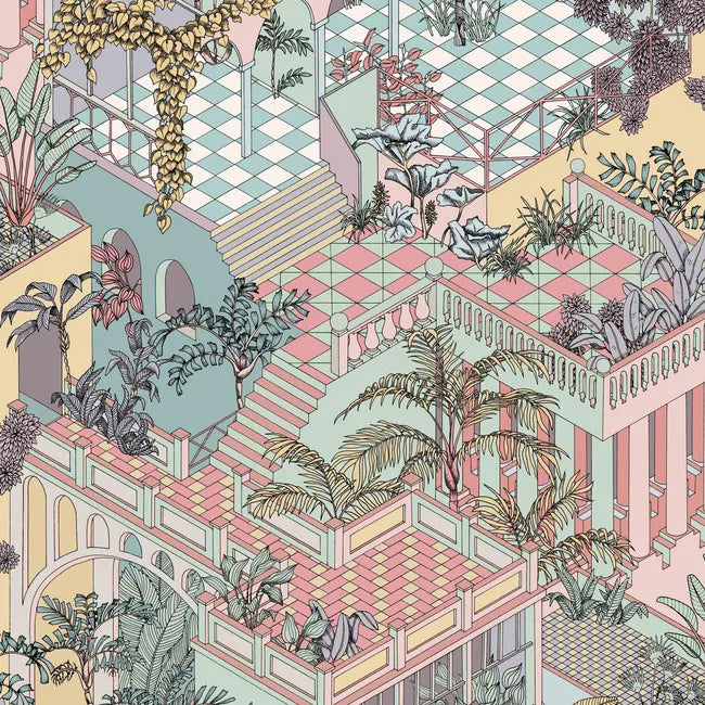 Cole & Son Miami Wallpaper, Pastel