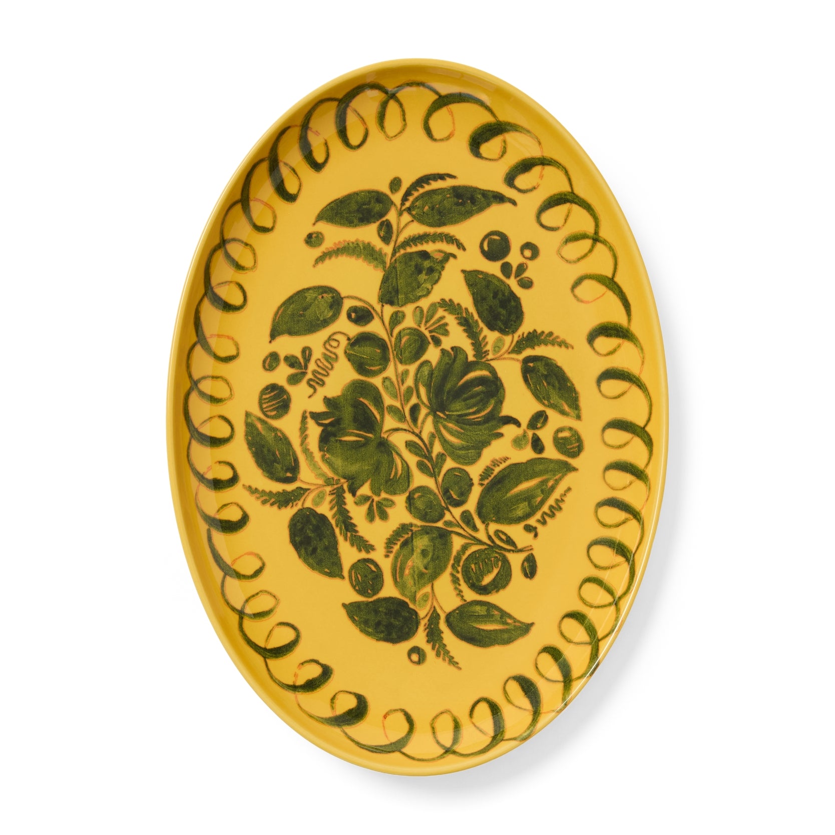 Amalfi Oval Tray, Mustard