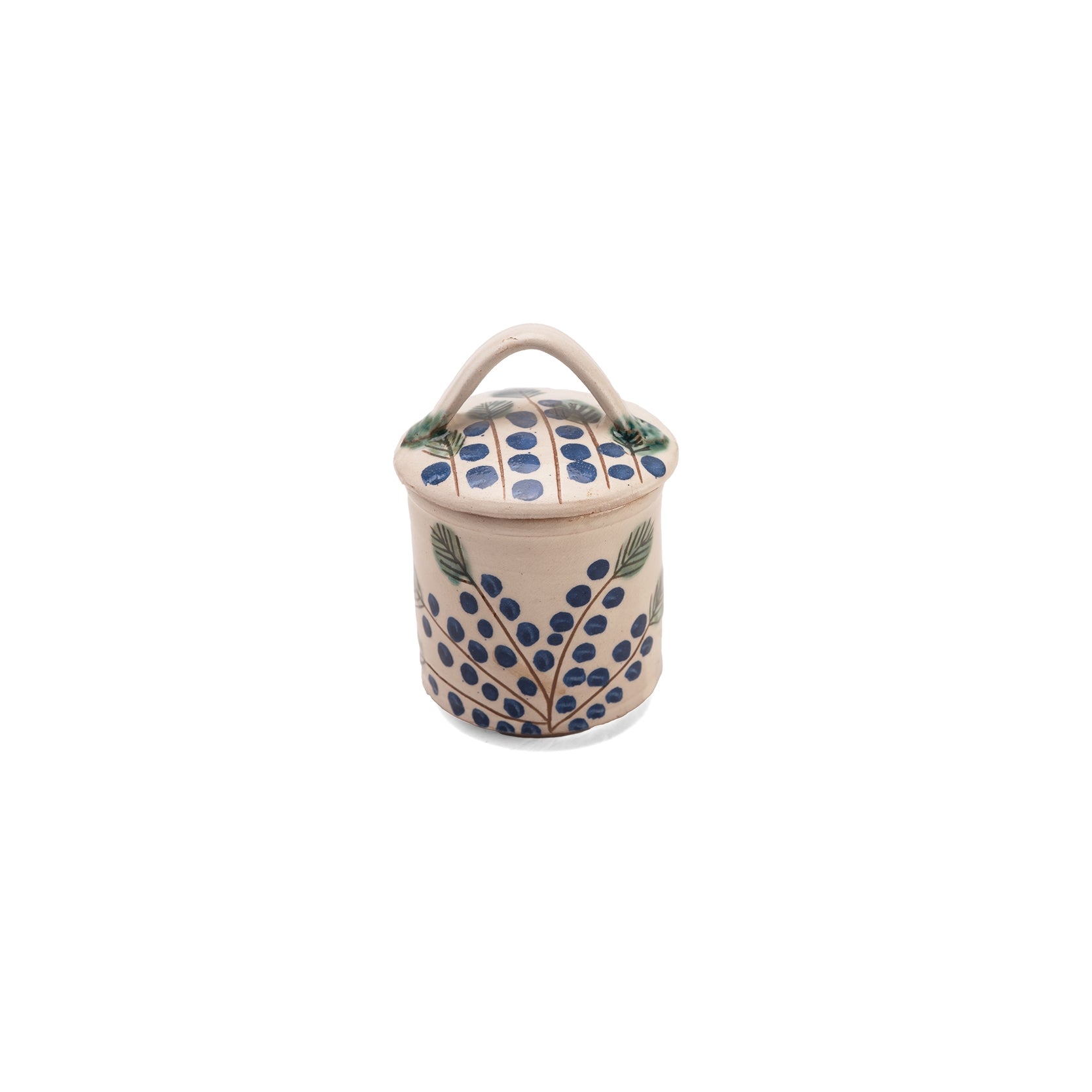 Leaves Small Ceramic Canister