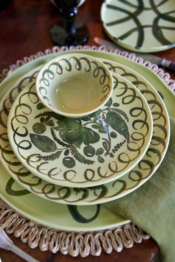 Amalfi Dessert Plate, Lime