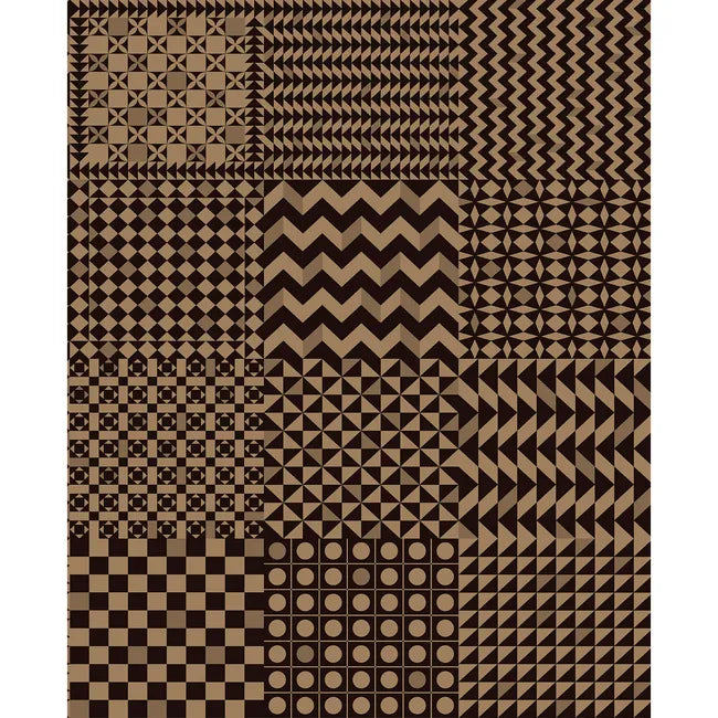 Fornasetti Geometrico Wallpaper, Black & Gold