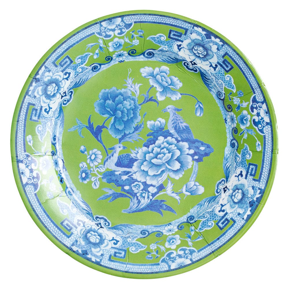Caspari Green & Blue Plate Dinner Plates