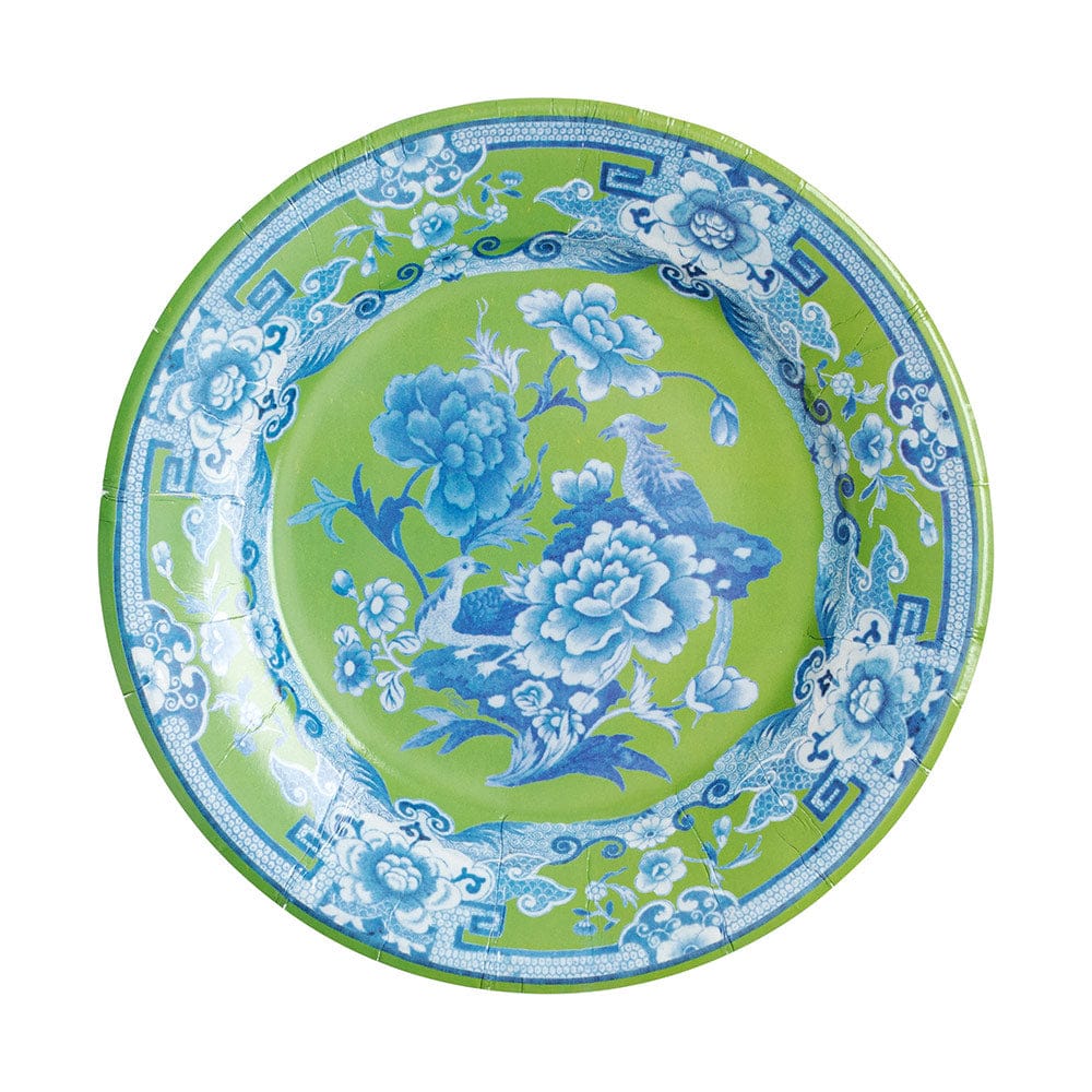 Caspari Green & Blue Plate Salad/Dessert Plates