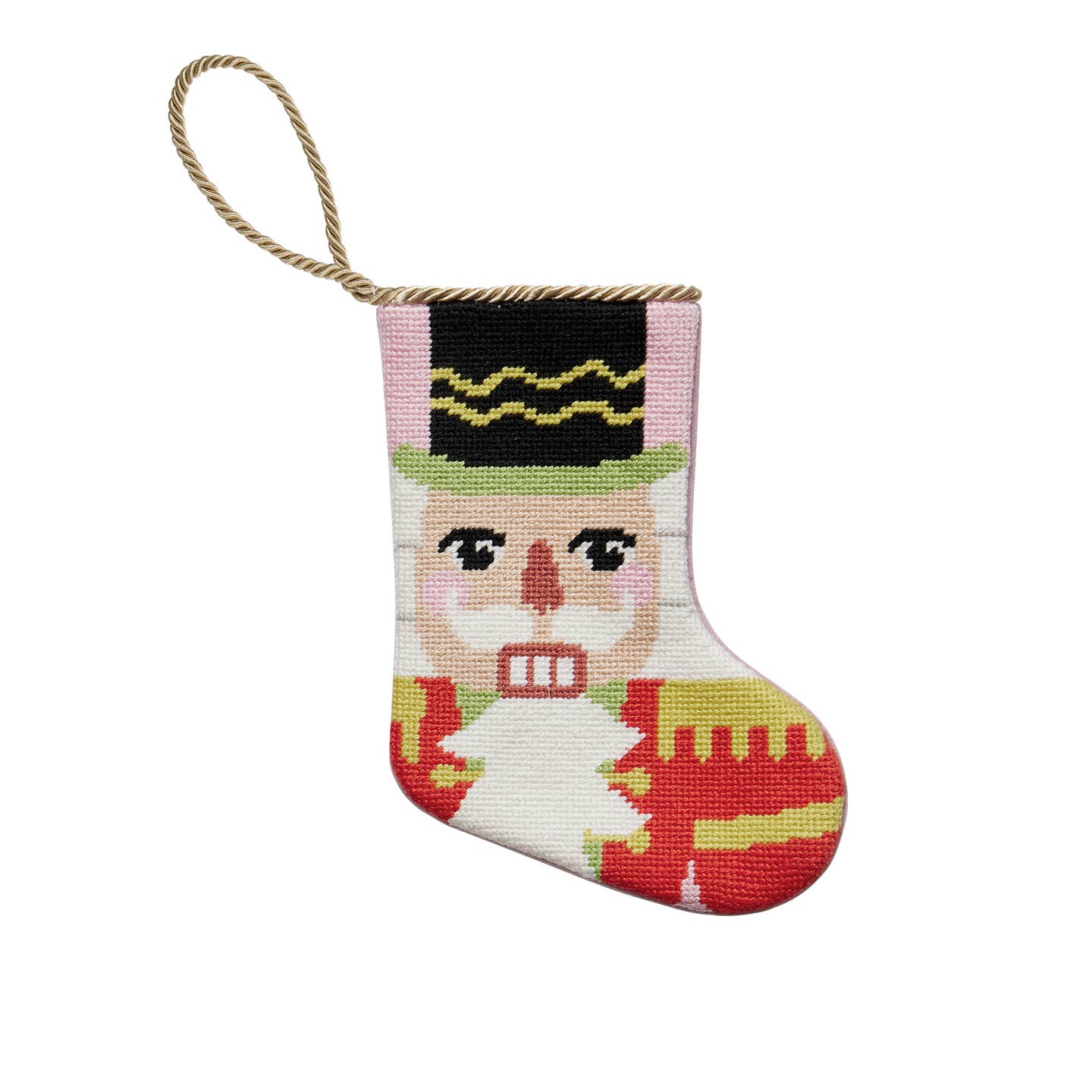 Nutcracker Miniature Needlepoint Stocking