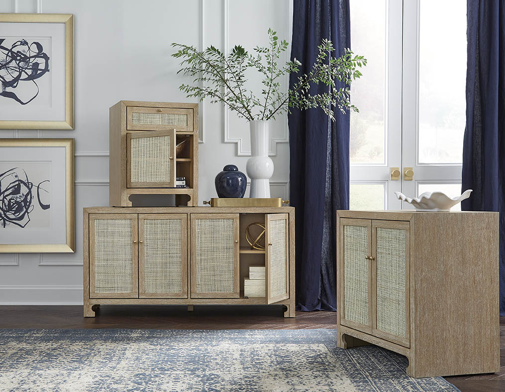 Worlds Away Ruth Side Table, Cerused Oak