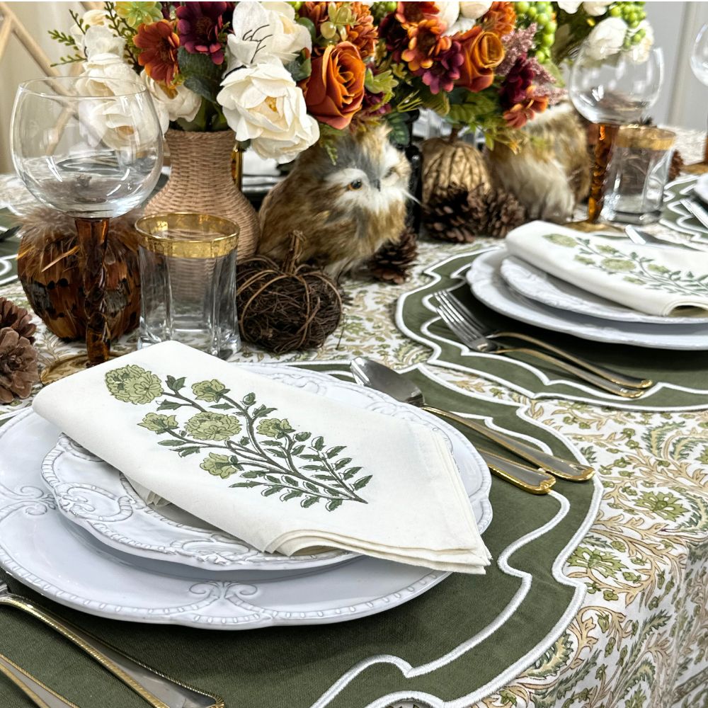 Belle Placemat, Sage, Set of 4
