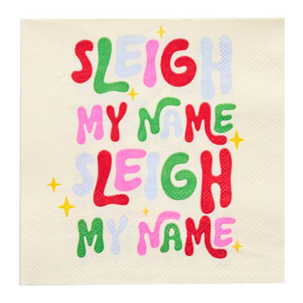 'Sleigh My Name' Cocktail Napkins