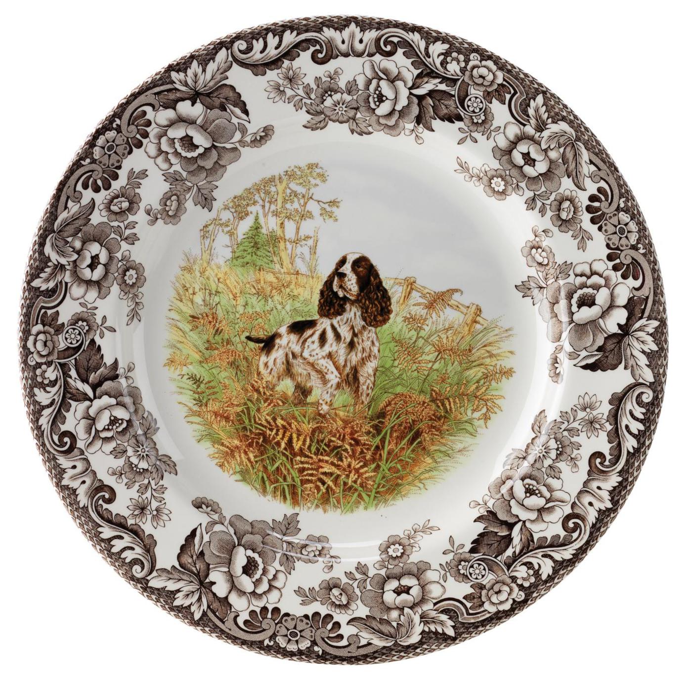 Spode Woodland Dinner Plate, Spaniel