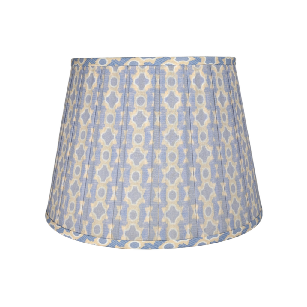 Spring Lamp Shade in Blue/Tan