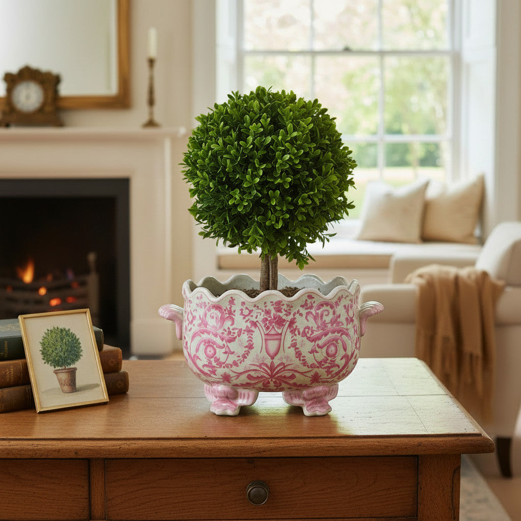 Arabella Pink Oval Footed Planter