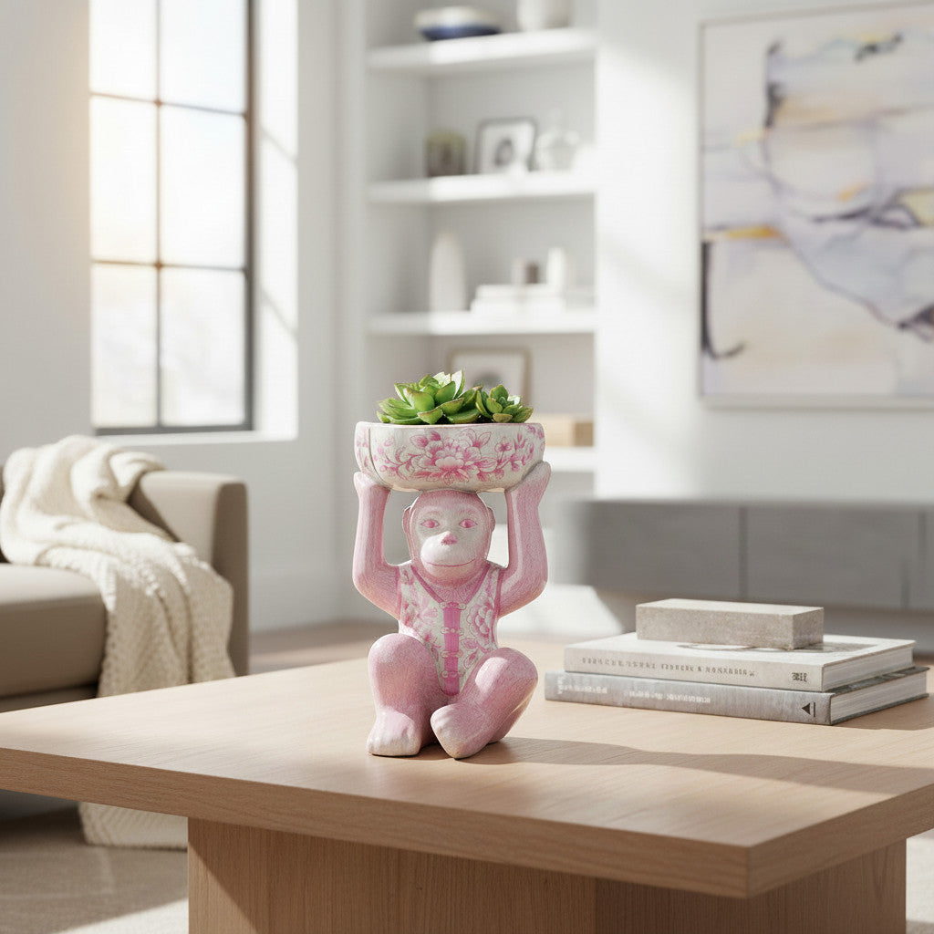 Leaper Monkey Pedestal Bowl