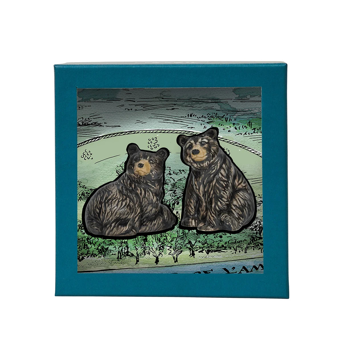 Juliska Clever Creatures Black Bear Salt and Pepper Shakers, Set of 2