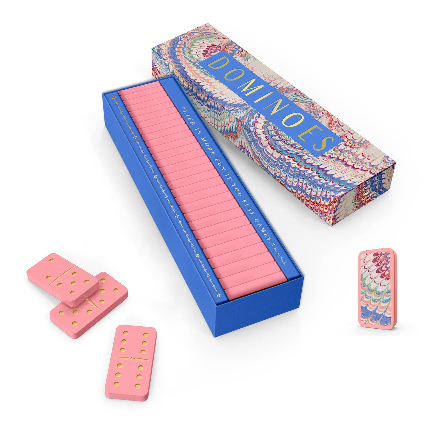 Marbled Colors Domino Set