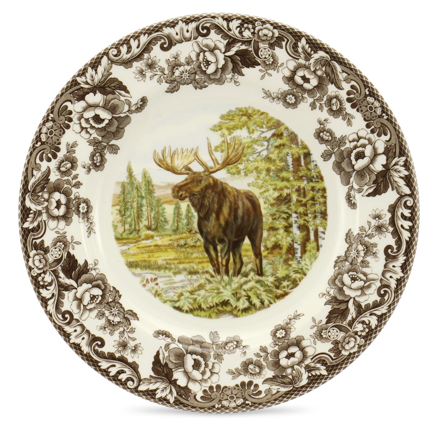 Spode Woodland Dinner Plate, Magestic Moose