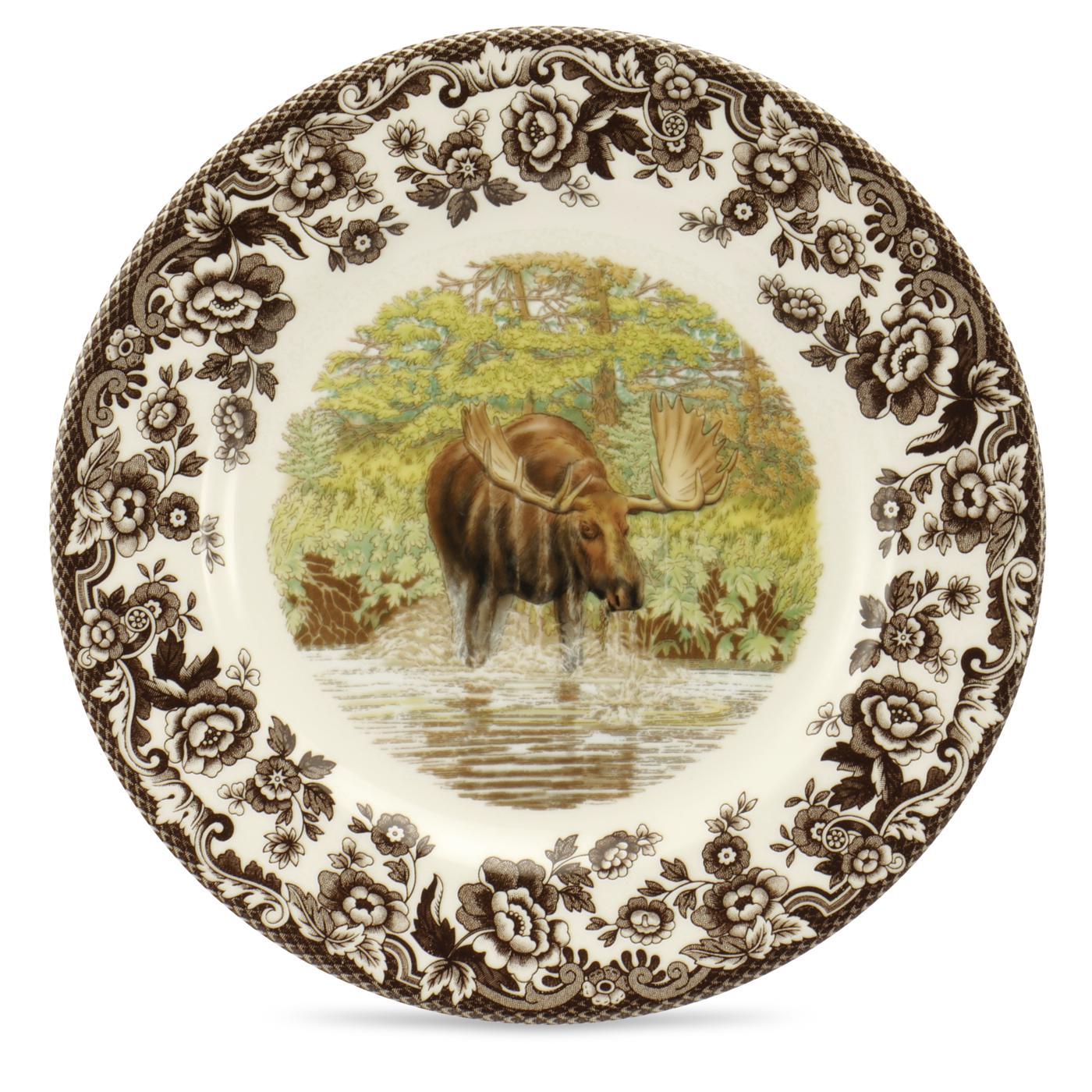 Spode Woodland Salad Plate, Majestic Moose