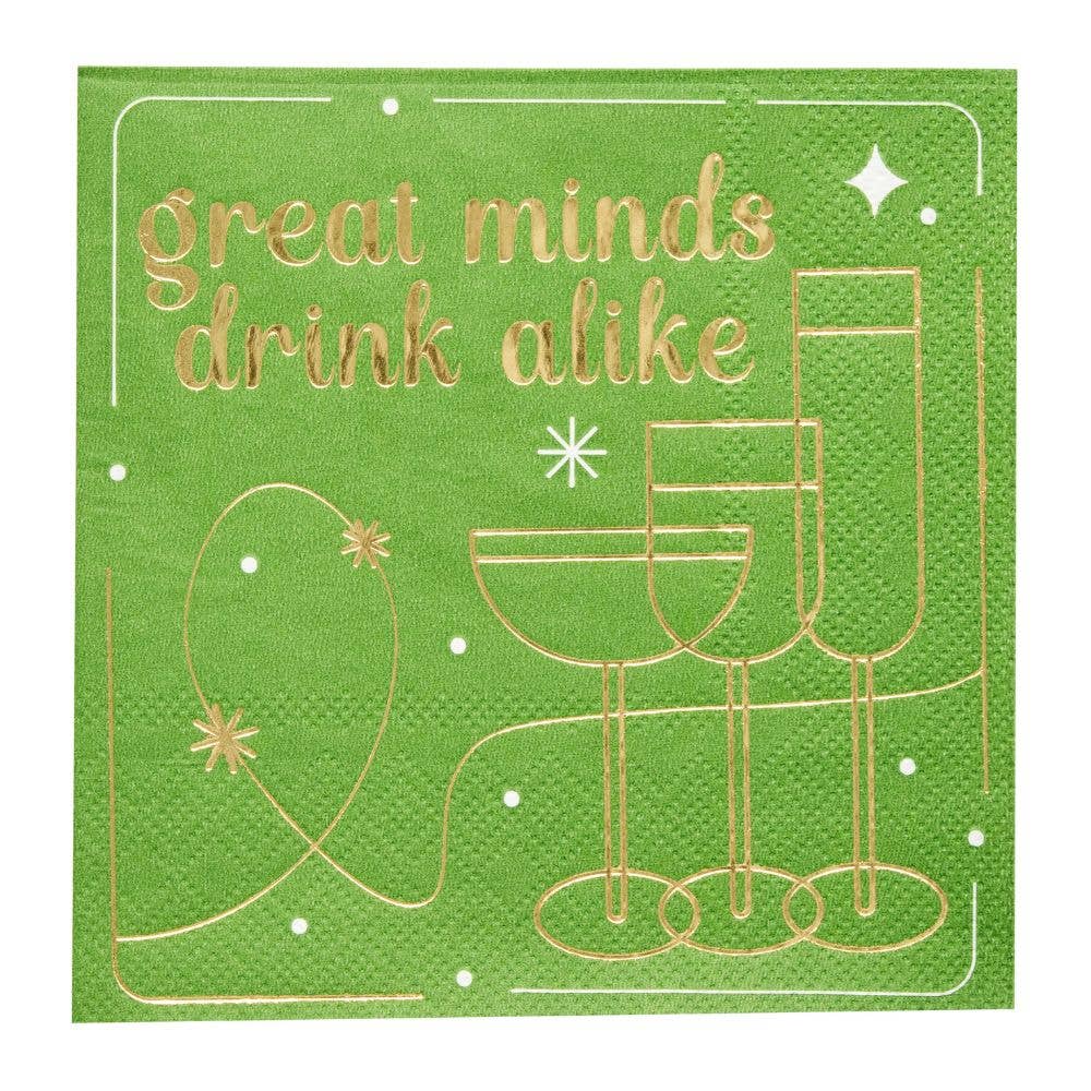 'Great Minds Drinks Alike' Cocktail Napkins