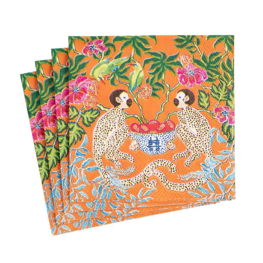 Caspari Monkeys Paper Cocktail Napkins