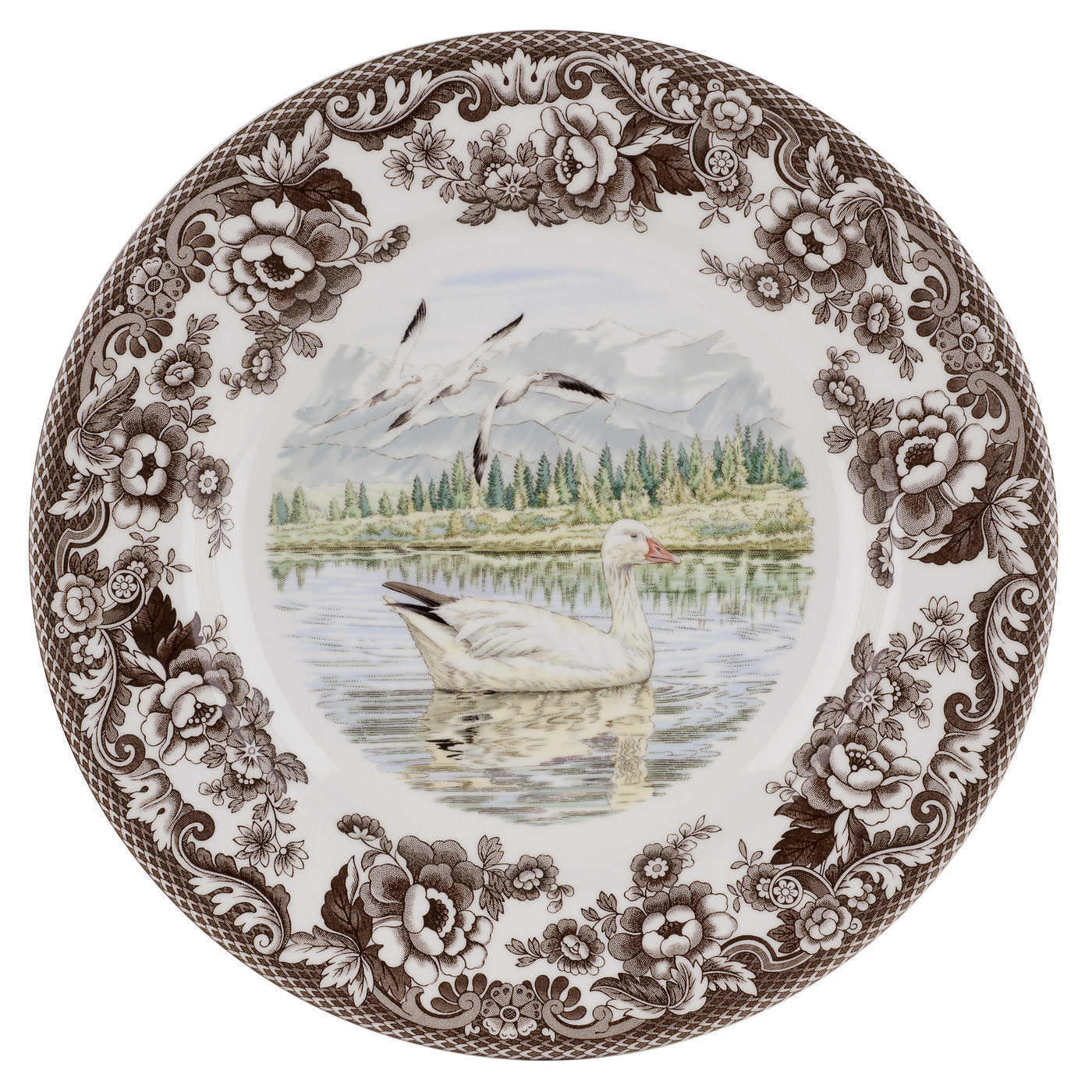 Spode Woodland Dinner Plate, Snow Goose